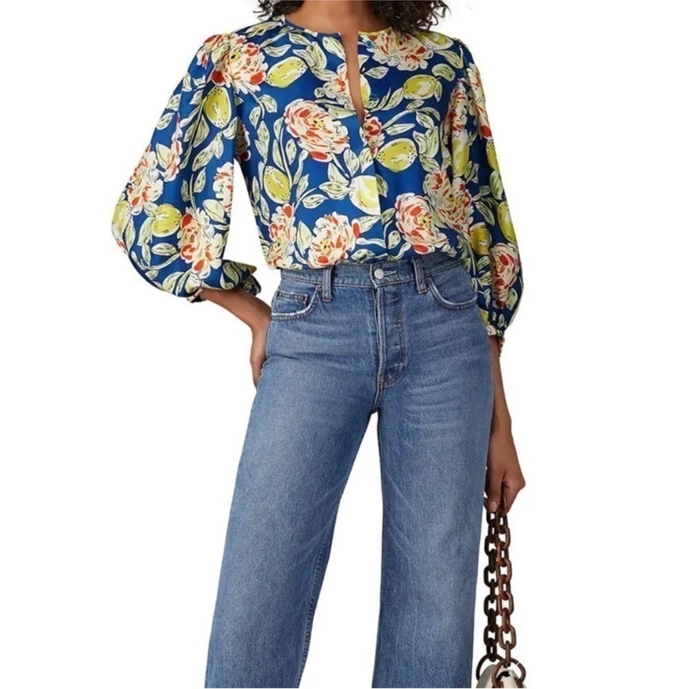 Hunter Bell Finley Lemon Floral Blouse